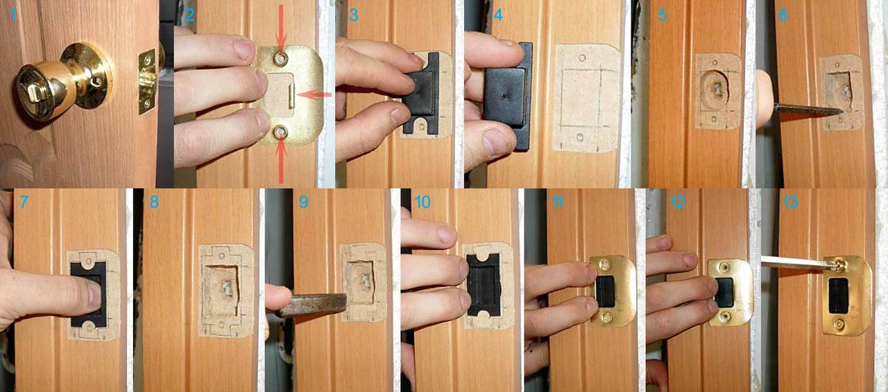 Установка дверной ручки на межкомнатную дверь своими руками - пошаговая инструкция
