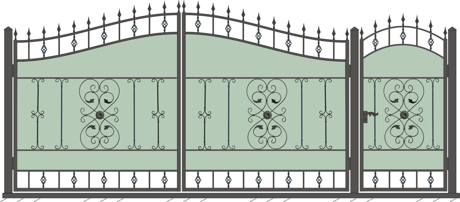 Кованые ворота – особенности изготовления и советы по применению ограждения (105 фото). кованые ворота и калитки – фото