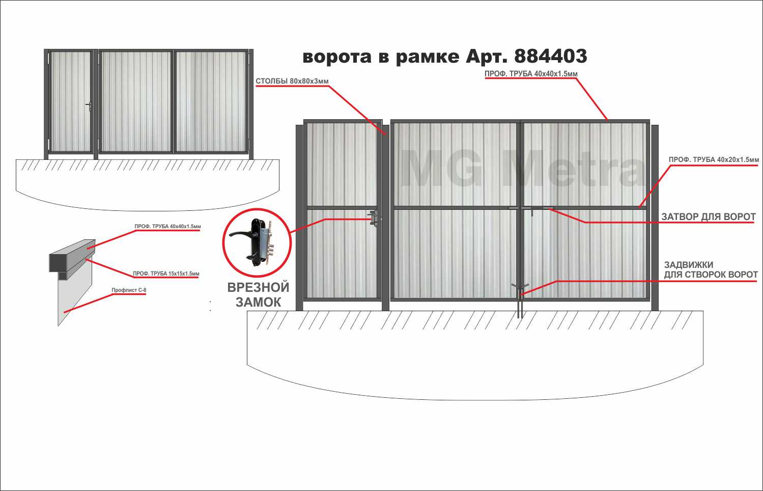 Как сделать ворота из профнастила своими руками – личный опыт