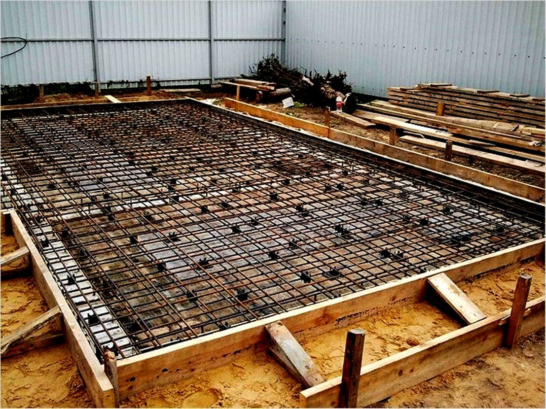 Фундамент плита под гараж: толщина, размеры, материалы - как залить