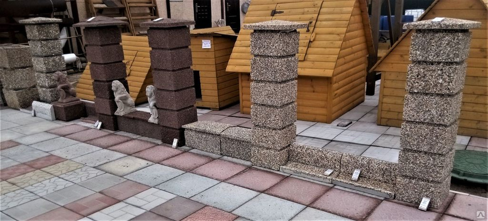 Декоративные наборные блоки для столбов забора — sdelayzabor.ru