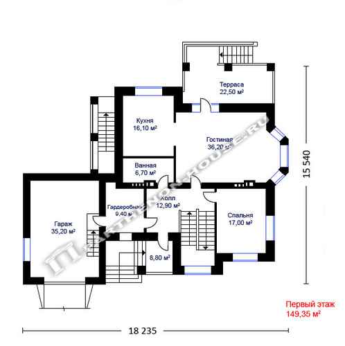 Проекты домов с цокольным этажом и гаражом: планы одноэтажных и двухэтажных домов