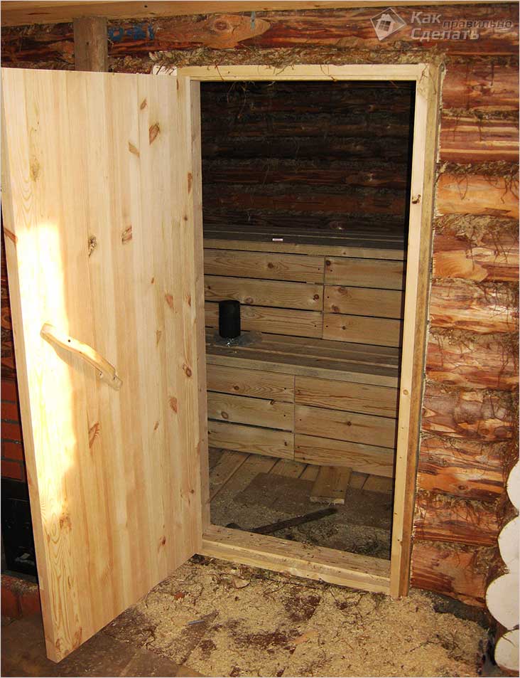 Деревянная дверь в баню своими руками - пошаговая инструкция изготовления?