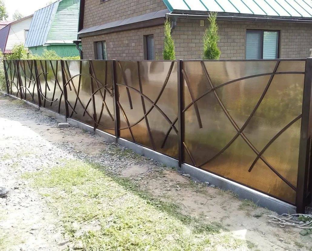 Забор из сотового поликарбоната своими руками