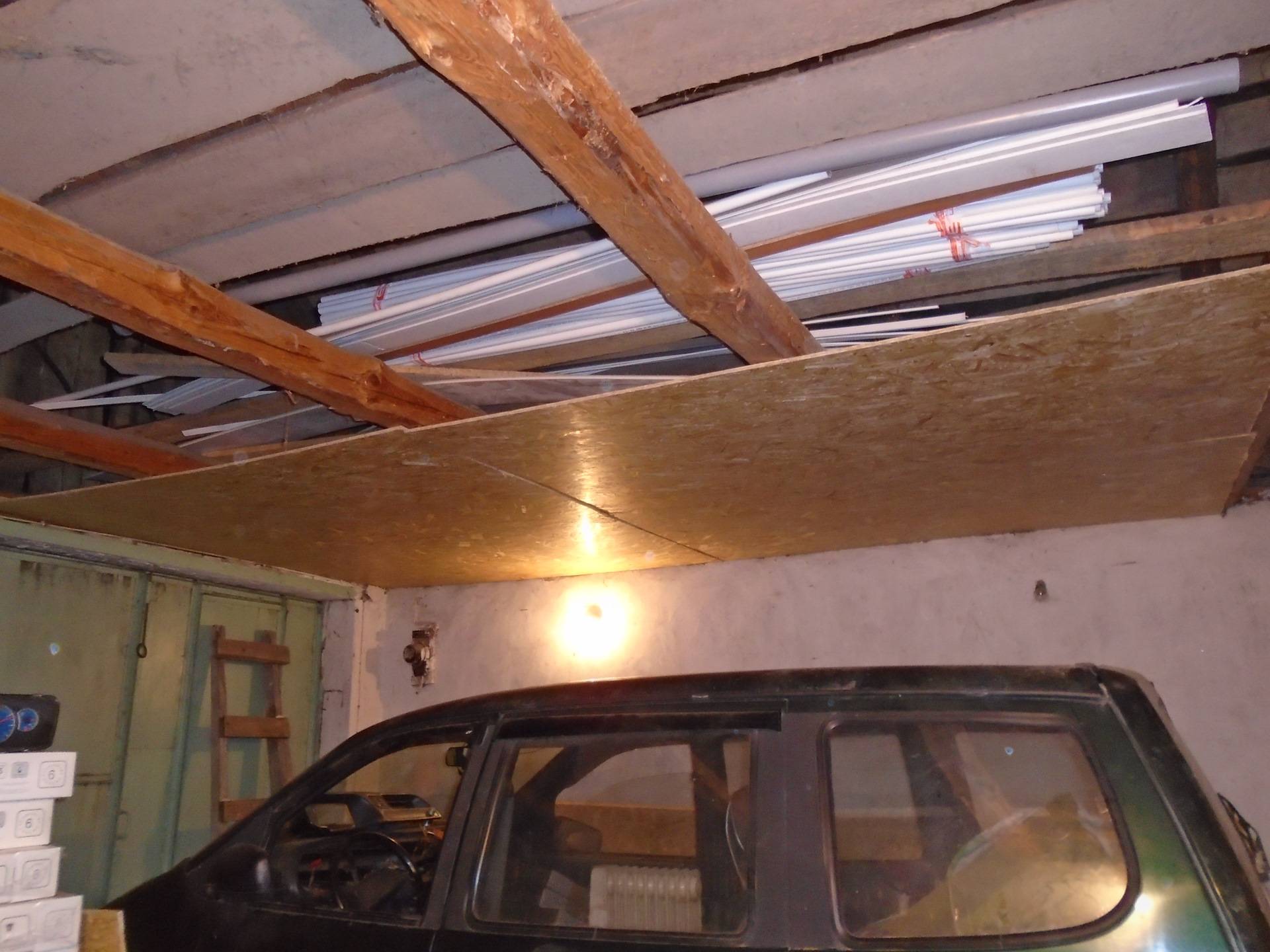 Потолок в гараже: из чего и как сделать, варианты для отделки и подшивки, монтаж гипсокартона своими руками, фото-материалы