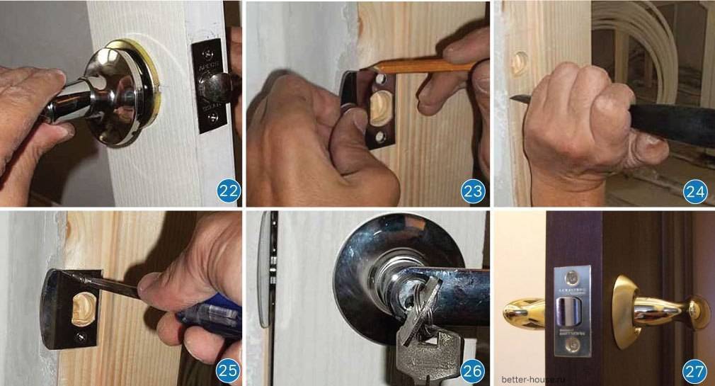 Как просто установить ручку в межкомнатную дверь своими руками — пошаговая инструкция