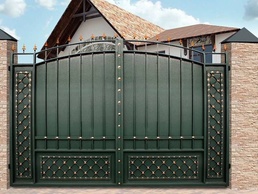 Март 2023 ᐈ ???? (+89 фото) красивые ворота для частных домов