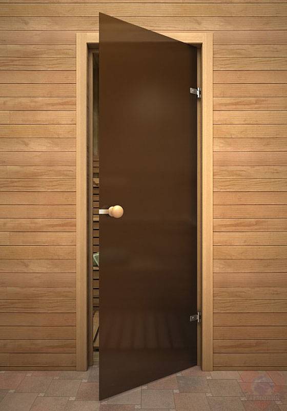 Стеклянные двери для бани: выбор и установка своими руками