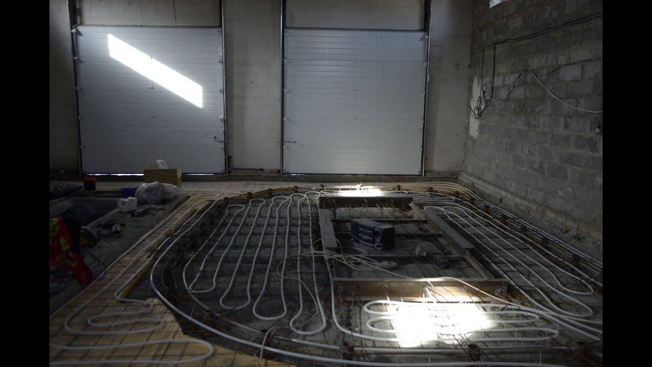 Теплый пол в гараже: как утеплить бетонный пол своими руками, водяной и электрический подогрев