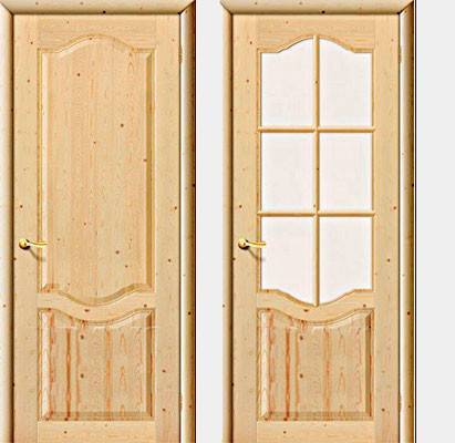 Великолепный внешний вид и характеристики дверей из массива сосны