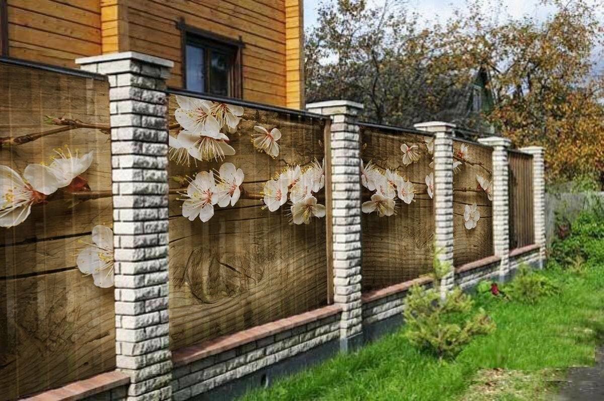 Как украсить забор на даче? украшение, декорирование забора своими руками | онлайн-журнал о ремонте и дизайне
