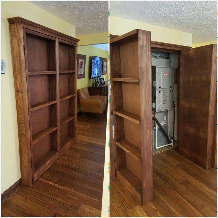 Потайная дверь своими руками для комнаты-невидимки: как сделать скрытый чулан за книжным шкафом