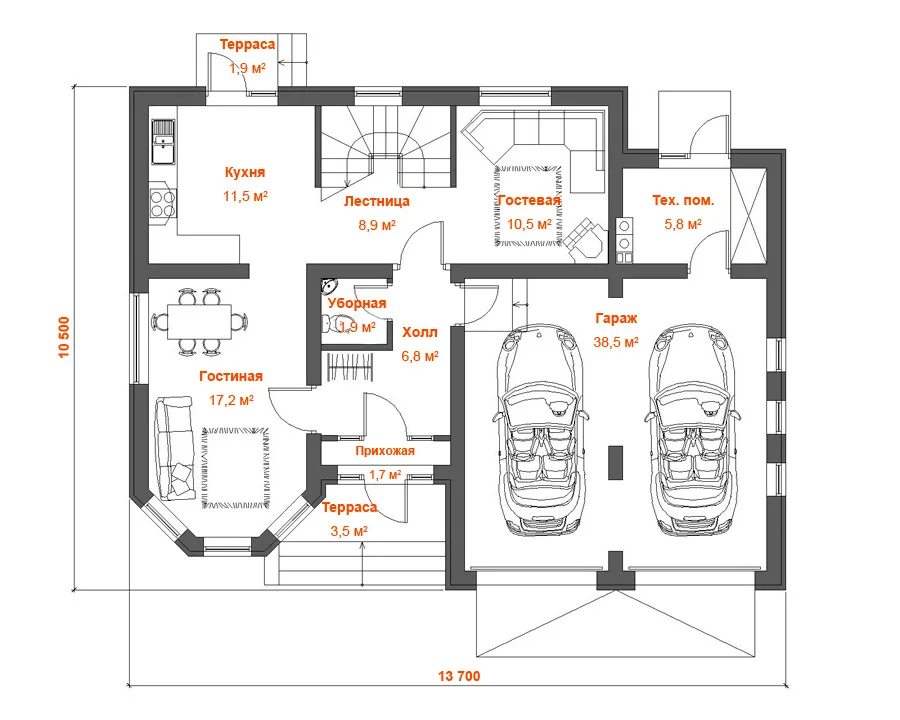 Дома с мансардой и гаражом – проекты, материалы, особенности и нюансы