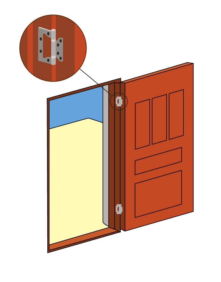 Как повесить дверь на петли: необходимые правила