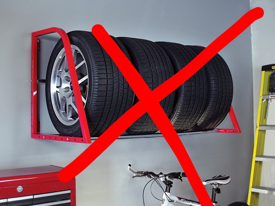 Правила хранения колес, как сделать подставки для колес автомобиля в гараж своими руками — avtotachki
